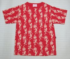 エヴィスEVISU 家紋 骸骨 スカル ドクロ 総柄 Tシャツ 36