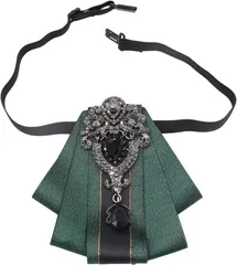 start.side ネクタイ 蝶ネクタイ 男女兼用 メンズ レディース フォーマル ユニフォーム ボウタイ 結婚式 蝶結び ブローチネクタイ(緑グリーン,  M)