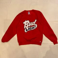 90s　usa　russell　スウェット　カレッジ　アート　budlight　短丈　【T-367】