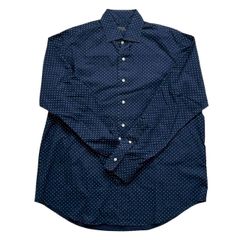 Ralph Lauren ラルフローレン ドットワイシャツ 紺 水玉 シャツ トップス メンズ Lサイズ