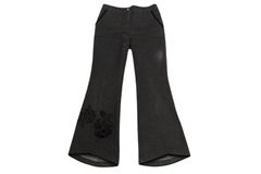 極美品 ChristianDior クリスチャンディオール ガリアーノ期 バックロゴ デニムパンツ 5AW 5H12044801 ブラック サイズ38 中古 4b001863