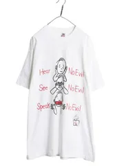 45rpm Tシャツ　見猿聞か猿言わ猿　ホワイト　コットン　シングルステッチ 45rpm Tシャツ 見猿聞か猿言わ猿 ホワイト コットン シングル