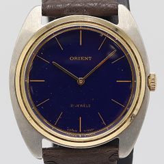デッドストック級 稼働 良品 オリエント 手巻き ブルー文字盤 I120-19401 メンズ腕時計 2000000 NSK ABC KMR 16230