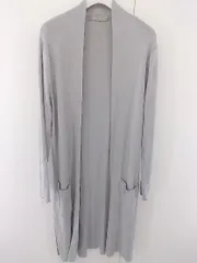 ◇ A day in the life UNITED ARROWS ロング 長袖 ニット カーディガン グレー レディース  【中古】 【1203100002250】