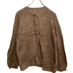 ニット セーター カーディガン レディース M～ ブラウン 薄手 古着卸 アメリカ仕入 a612-7108