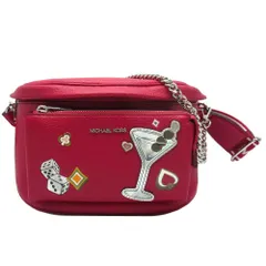 マイケルコース ショルダーバッグ SLATER カクテル パッチ プリント チェーン 35F5S04M8V DK RASPBERRY アウトレット レディース