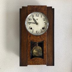 昭和初期頃 愛知時計 セルロイド文字盤モダン掛時計 オーバーホール済み稼働品