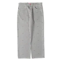 KENZO ケンゾー パンツ サイズ:30 23SS NIGO デジタルローズ柄 ヒッコリーストライプ パンツ (KENZO Pixel striped denim workwear pants) インディゴ ホワイト ボトムス ズボン【メンズ】のサムネイル