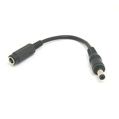 【2個セット】汎用ACアダプター用DCプラグ出力極性変換電源ケーブル 変換アダプター5.5mm×2.1mm
