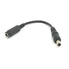 【2個セット】汎用ACアダプター用DCプラグ出力極性変換電源ケーブル 変換アダプター5.5mm×2.1mm