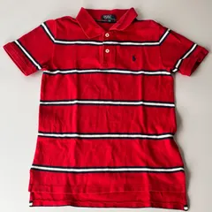 POLO Ralph Lauren ラルフローレン Kids キッズ ポロシャツ ボーダー 140cm 使用感有