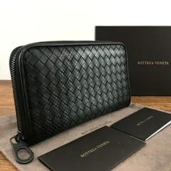 11 未使用品 ボッテガ・ヴェネタ 長財布 ブラック系 ドット