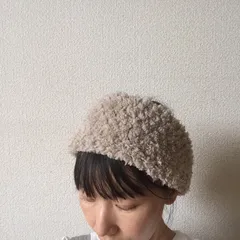 ファーヘアバンド（プードルファーのグレージュ）
