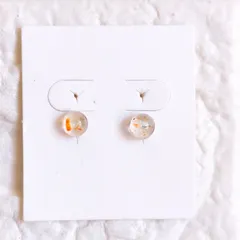 No.250　レジン　シンプル　琉球ガラスの小さいピアス　イヤリング