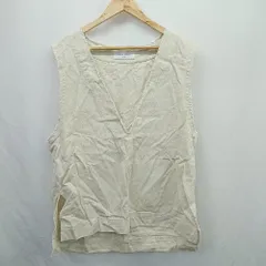 ◇ ⊇Φ chocol raffine robe コットン1000％ デニム ノースリーブ ベスト サイズフリー アイボリー系 レディース E  【1506300025150】