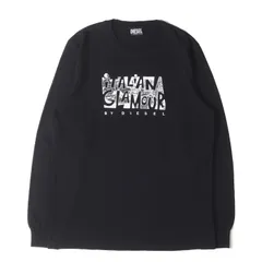 DIESEL ディーゼル Tシャツ ブラック 黒 サイズ:L | グラフィックプリント ロングスリーブ Tシャツ | トップス カットソー 長袖【メンズ】【中古】