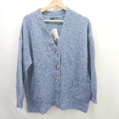 ◇ ⊇　美品 Ranan ラナン 秋冬 長袖 ニットセーターカーディガン サイズL ブルー系 レディース E  【1507280006207】