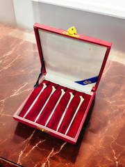 【高級銀製】 Antique Fruit knife　高級貝口結びデザイン フルーツナイフ　5本セット