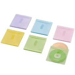 新品 エレコム DVD BD CDケース 不織布 両面収納 30枚入 60枚収納可 5色アソート CCD-NIWB60ASO