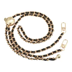 ストラップ チェーン クロスボディバッグ リング ショルダー ポーチ スマホ 付け替え 調整可能 sakurawing 120cm 黒 金