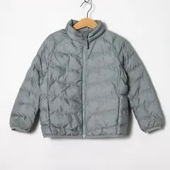 ユニクロ ナイロンジャケット 中綿入り ジャンパー アウター キッズ 男の子用 110サイズ グレー UNIQLO 【中古】