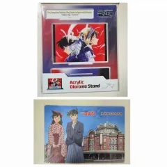 名探偵コナン 新一 走った セット ( 30 記念日 展示会 アクリル ジオラマ ブックスタンド) 追加特典