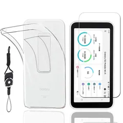 【1枚フィルム+ケース TPU+携帯ストラップ 付属】For Galaxy 5G Mobile WiFi SCR01 ガラスフィルム SCR01 フィルム 耐衝撃 防指紋+For Galaxy 5G Mobile WiFi ケース TPU SCR01 対応 透のサムネイル