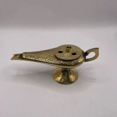 ◎【✨インテリア✨】チャイハネ　ランプ　お香立て　GOLD　金属製　メタル　メタリック　カラー　金　ゴールド　キラキラ　ずっしり　重量感　お香　インセンス　置き物　インテリア　インド　中近東　アラブ　文化　カルチャー　飾り　小物　おしゃれ