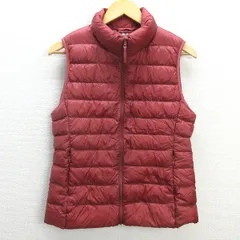 U■ユニクロ/UNIQLO ウルトラライトダウンベスト【L】赤系/LADIES/51【中古】■