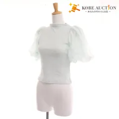 ■ スナイデル カットソー 半袖 トップス オーガンジー ボリュームスリーブ レディース F ミントグリーン