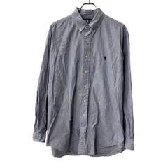RALPH LAUREN 長袖 ストライプシャツ L～ ブルー ホワイト ラルフローレン ボタンダウン 長袖シャツ トップス 春物 a710-5472