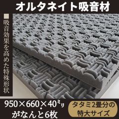 吸音効果を高めた40㎜厚の吸音材・防音材☆なんとタタミ2畳分の