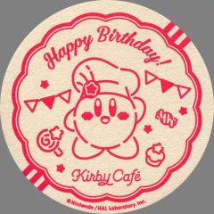 [중고] 코스터(캐릭터) 커비(생일월 한정 무늬) 오리지널 코스터 [별의 커비 커비 카페 2018] 음료 주문 특전