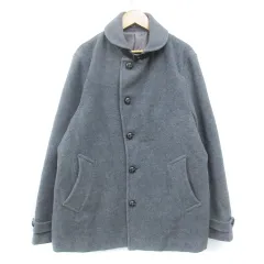 ティーケーミクスパイス タケオキクチ THE SHOP TK MIXPICE コート ショート丈 ラウンドカラー ウール シングルボタン L 杢グレー /FF14