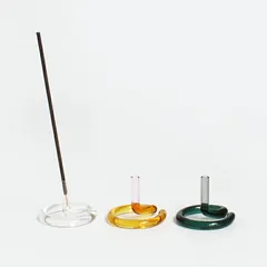 【新品】amabro[アマブロ]TWO TONE INCENSE HOLDER [インセンスホルダー お香立て お香スタンド 耐熱ガラス ツートーン かわいい]