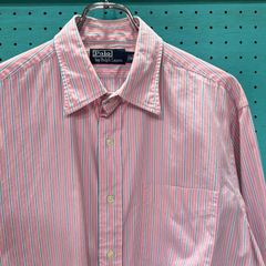 90〜00s Polo by Ralph Lauren ストライプシャツ　ピンク