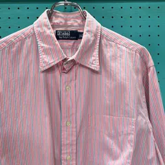 90〜00s Polo by Ralph Lauren ストライプシャツ　ピンク