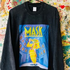 MASK アニメ メンズ ロンT 長袖 秋 冬 リプリント 漫画 アニメ マスク アニメ 漫画 アメコミ　キャメロンディアス アメコミ ハイデザイン ロンティー カットソー ハイデザイン 男性 衣類 トップス お洒落 個性的 古着 新品