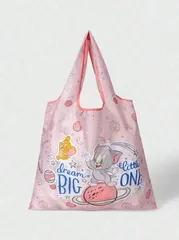 TOM & JERRY 　トムとジェリー　エコバッグ　軽量　コンパクト　買い物バッグ　マイバック　買い物袋　ネズミ　鼠　MOUSE　可愛い　アメコミ　キャラクター　平成　レトロ　ギフト　プレゼント　海外雑貨のサムネイル