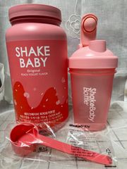 シェイクベビープロテイン★ピーチヨーグルト味★シェイカーピンク・軽量スプーン付き