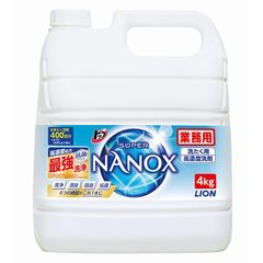 【新品・未開封品】トップ　スーパーナノックス NANOX 4kg 衣料用液体洗剤 業務用 HM0725 0826ML024 0120240816100966