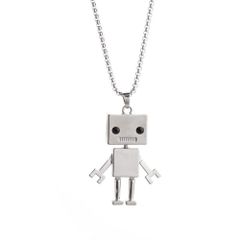【人気商品】ネックレス 韓国 原宿 カップル 超かっこいい メンズカップルペンダント ネックレス レディース [BaKeLong] ヒップホップ 可動式ロボットネックレス アクセサリー