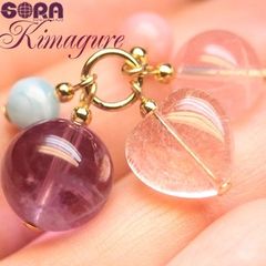 【限定1点モノ】店長の気まぐれシリーズ　チャーム　　SAストロベリークォーツ（カザフスタン産） SAラリマー 5Aピンクオパール SAピンクメタモルフォーゼス 4Aアメジスト パワーストーン　天然石　キーホルダー　お守り