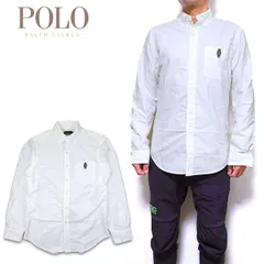 ラルフローレン ポロベア シャツ メンズ 長袖 ボタンダウン オックスフォード ポケット 白 Ralph Lauren Polo Bear 刺繍 クラシックフィット
