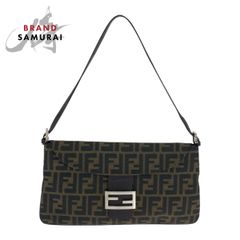 FENDI フェンディ ヴィンテージ ズッカ柄 ブラウン シルバー金具
