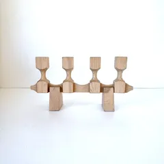 木のキャンドルスタンド 燭台 北欧雑貨 北欧ヴィンテージ雑貨 インテリア雑貨