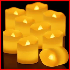 【在庫処分】キャンドル 揺らぐ炎 LED 電池式 ろうそく 24個セット 暖白色 点滅 キャンドルライト ティーライト 安全 便利 お盆/ハロウィーン/クリスマス/パーティー/結婚式/プロポーズ/誕生日 屋内 Ddomijoy 屋外 間接照明 飾り リラックス