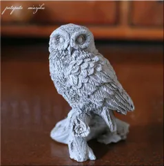 フクロウのオブジェミミズク人形ハンドクラフトヨーロッパ南欧置物