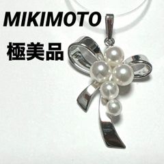 極美品✨ / テリ強✨】ミキモト 7珠 パール ブローチ リボン 花束