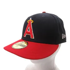 ニューエラ NEW ERA 59FIFTY AUTHENTIC COLLECTION MLB Retro City ロサンゼルス エンゼルス キャップ 帽子 ネイビー×レッド 7 1/4 57.7㎝